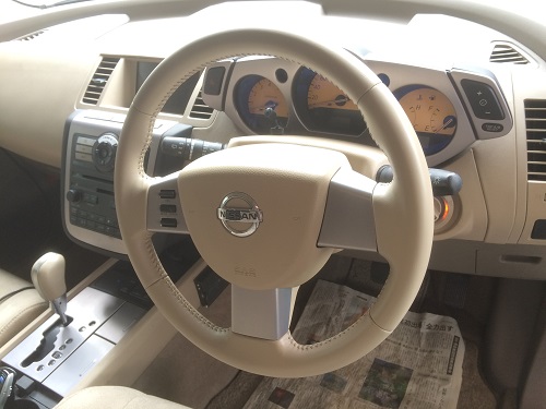 レザー ステアリング 擦れ補修